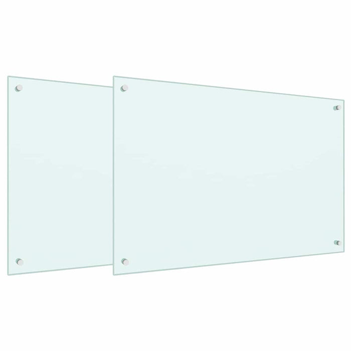 Spate de bucătărie 2 pcs Alb 90 x 60 cm sticlă securizată - WALTI WALTI
