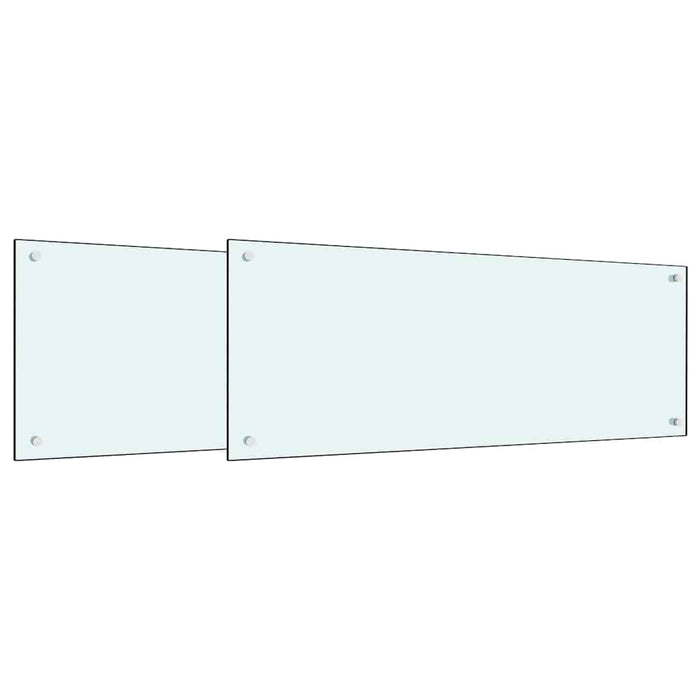 Spate de bucătărie 2 pcs Alb 100 x 40 cm sticlă securizată - WALTI WALTI