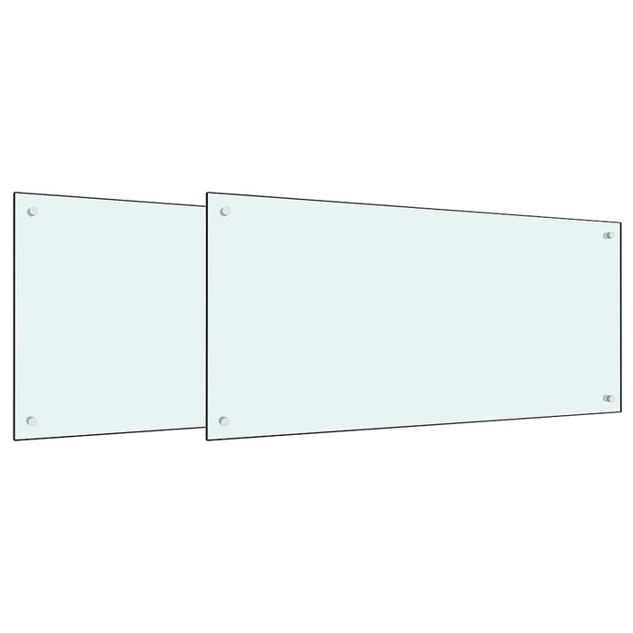 Spate de bucătărie 2 pcs Alb 100 x 50 cm sticlă securizată - WALTI WALTI