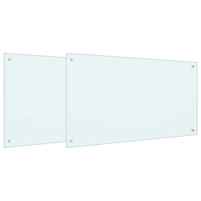 Spate de bucătărie 2 pcs Alb 100 x 60 cm sticlă securizată - WALTI WALTI