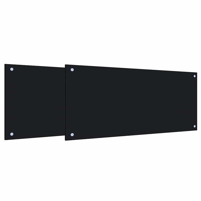 Spate de bucătărie 2 pcs Negru 90 x 40 cm sticlă securizată - WALTI WALTI