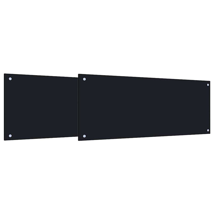 Spate de bucătărie 2 pcs Negru 100 x 40 cm sticlă securizată - WALTI WALTI