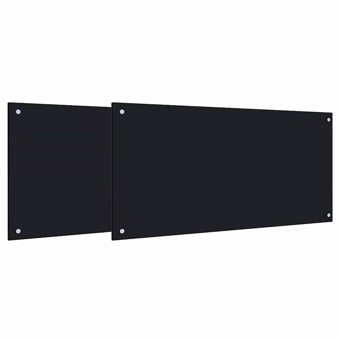 Spate de bucătărie 2 pcs Negru 100 x 50 cm sticlă securizată - WALTI WALTI