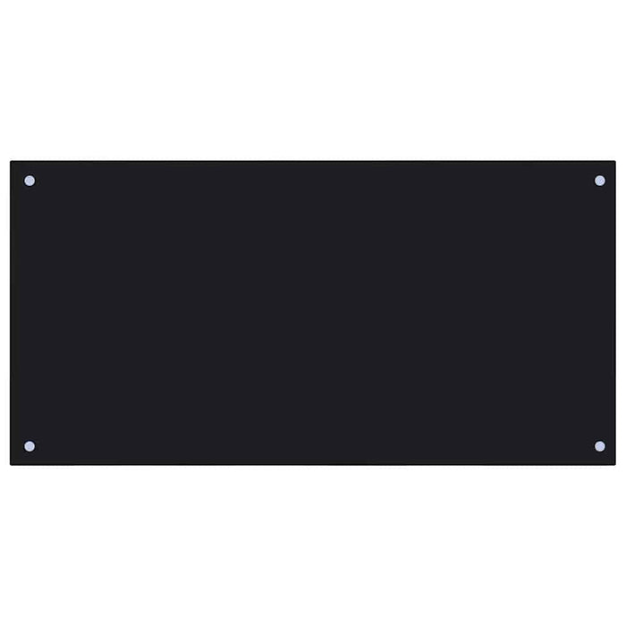 Spate de bucătărie 2 pcs Negru 100 x 50 cm sticlă securizată - WALTI WALTI