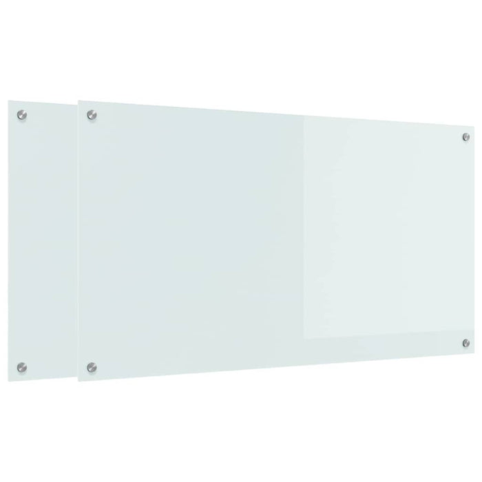 Panou de bucătărie 2 pcs Alb 110 x 60 cm sticlă securizată - WALTI WALTI