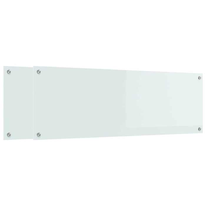 Panou de bucătărie 2 pcs Alb 120 x 40 cm sticlă securizată - WALTI WALTI