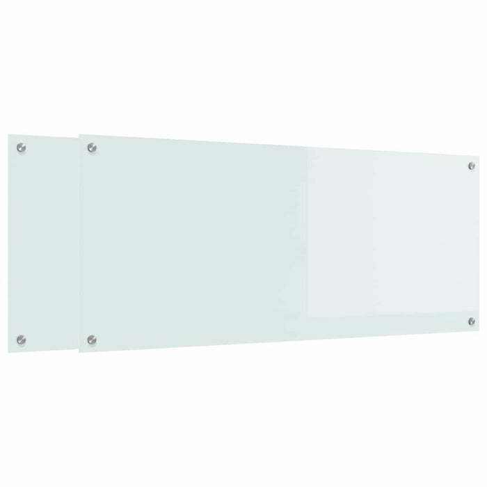 Panou de bucătărie 2 pcs Alb 120 x 50 cm sticlă securizată - WALTI WALTI