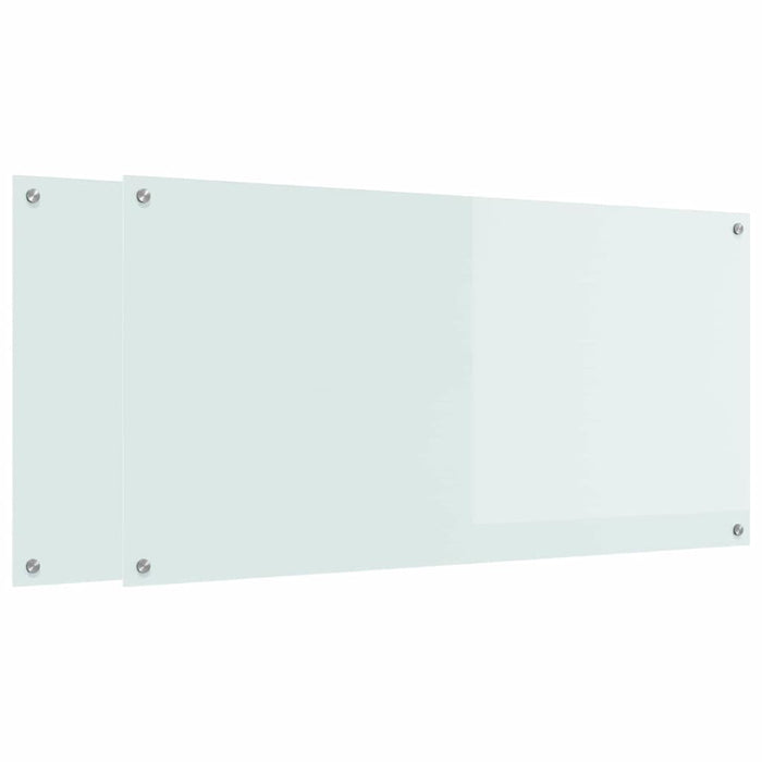 Panou de bucătărie 2 pcs Alb 120 x 60 cm sticlă securizată - WALTI WALTI