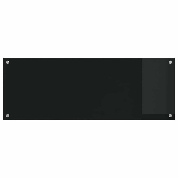 Panou de bucătărie 2 pcs Negru 110 x 40 cm sticlă securizată WALTI
