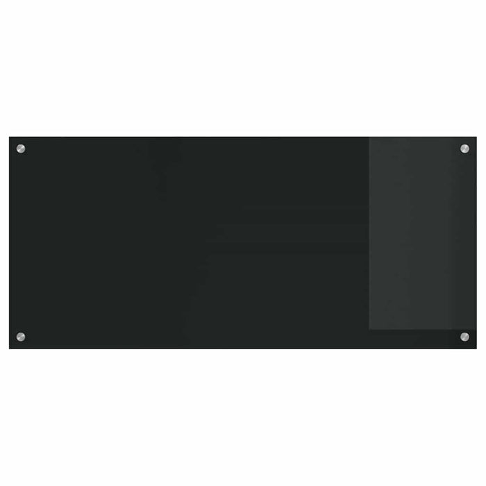 Panou de bucătărie 2 pcs Negru 110 x 50 cm sticlă securizată WALTI