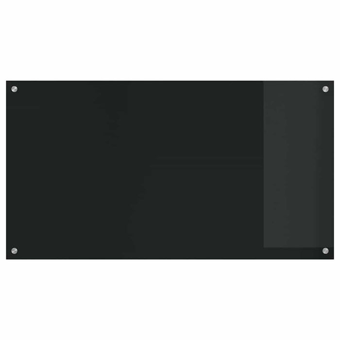 Panou de bucătărie 2 pcs Negru 110 x 60 cm sticlă securizată WALTI