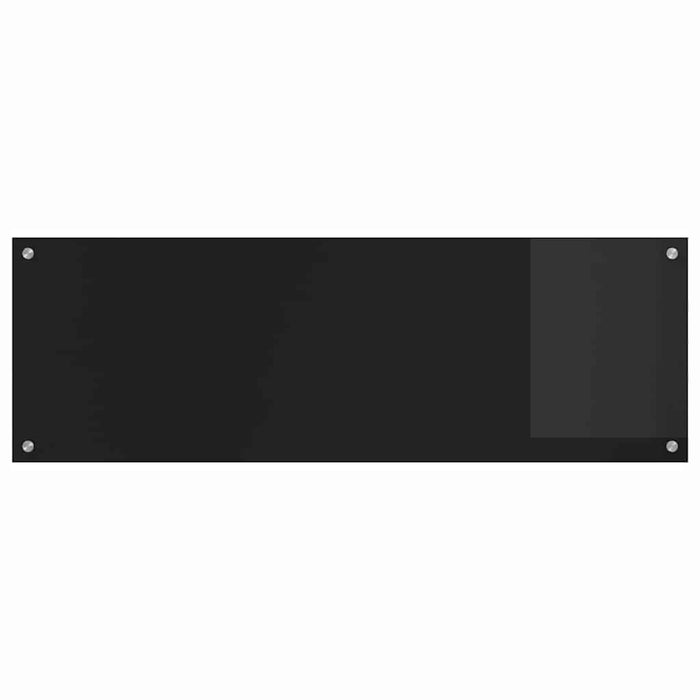 Panou de bucătărie 2 pcs Negru 120 x 40 cm sticlă securizată WALTI