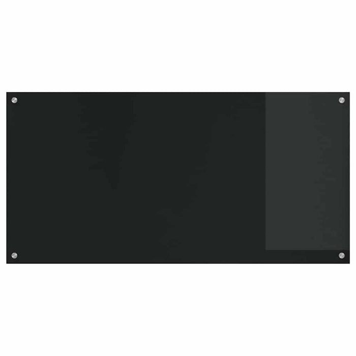 Panou de bucătărie 2 pcs Negru 120 x 60 cm sticlă securizată WALTI