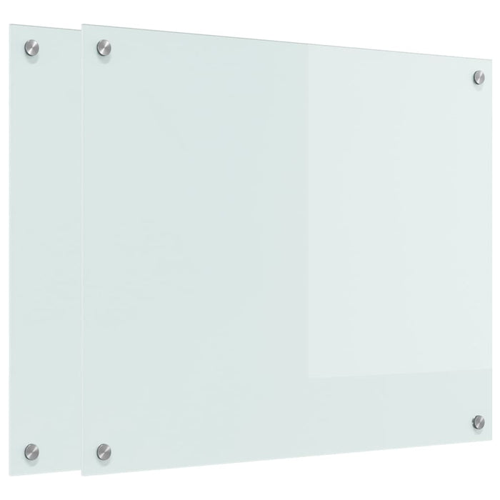 Spate de bucătărie 2 pcs Alb 70 x 60 cm sticlă securizată - WALTI WALTI