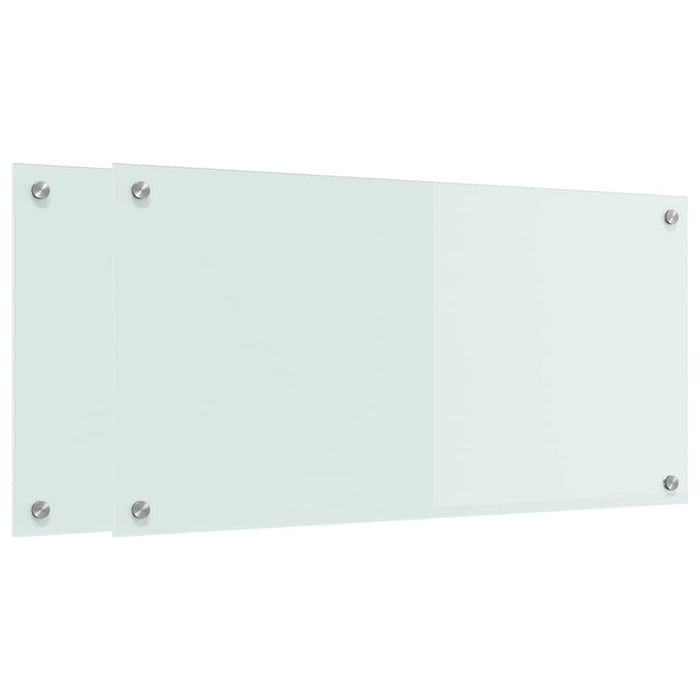 Panou de bucătărie 2 pcs Alb 80 x 40 cm sticlă securizată - WALTI WALTI