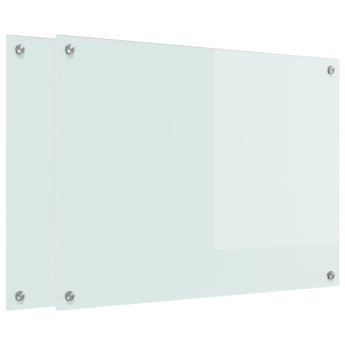 Spate de bucătărie 2 pcs Alb 80 x 60 cm sticlă securizată - WALTI WALTI