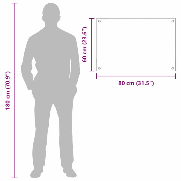 Spate de bucătărie 2 pcs Alb 80 x 60 cm sticlă securizată - WALTI WALTI