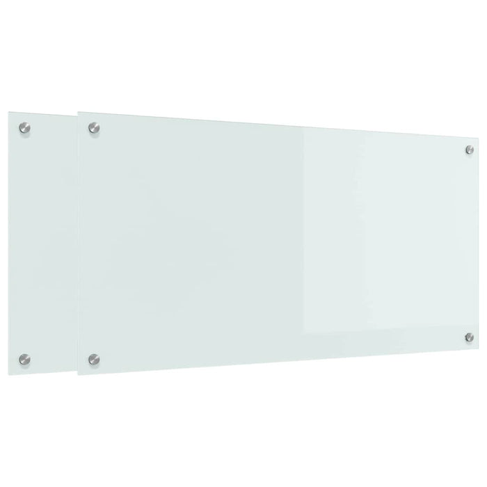 Spate de bucătărie 2 pcs Alb 100 x 50 cm sticlă securizată - WALTI WALTI