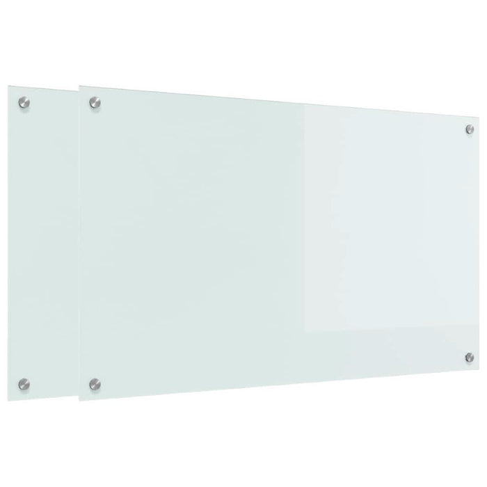 Spate de bucătărie 2 pcs Alb 100 x 60 cm sticlă securizată - WALTI WALTI