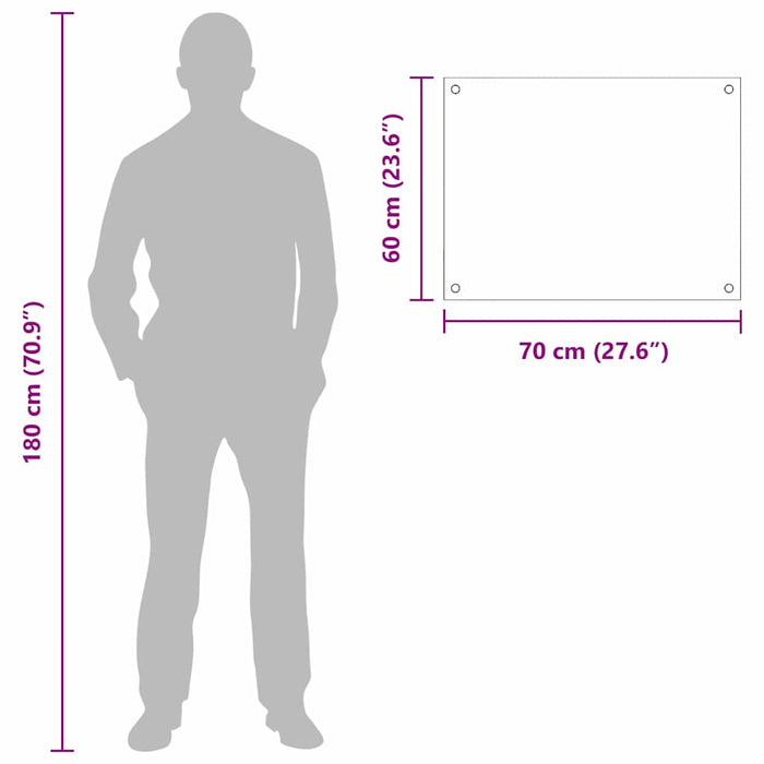Spate de bucătărie 2 pcs Transparent 70 x 60 cm - WALTI WALTI
