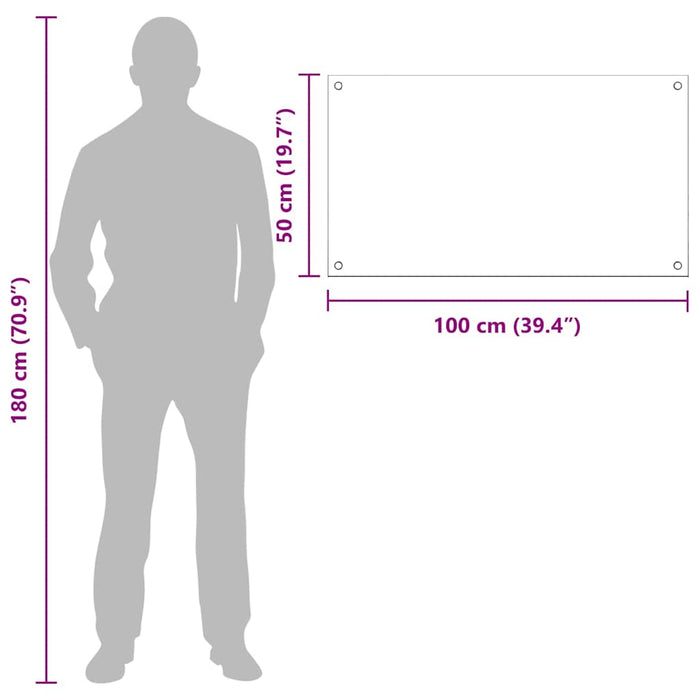Spate de bucătărie 2 pcs Transparent 100 x 50 cm - WALTI WALTI