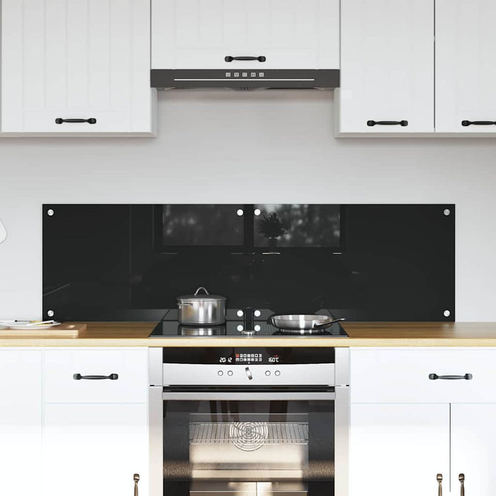 Spate de bucătărie 2 pcs Negru 70 x 40 cm sticlă securizată - WALTI WALTI