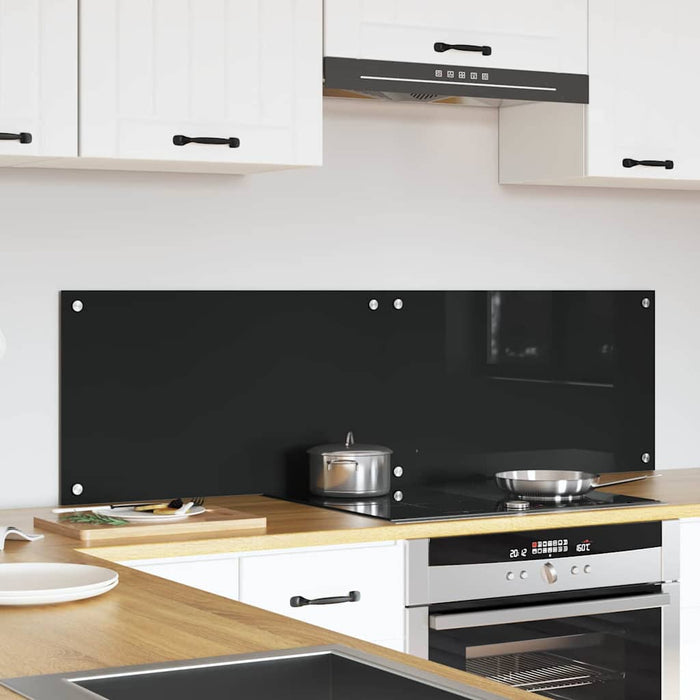 Spate de bucătărie 2 pcs Negru 70 x 40 cm sticlă securizată - WALTI WALTI