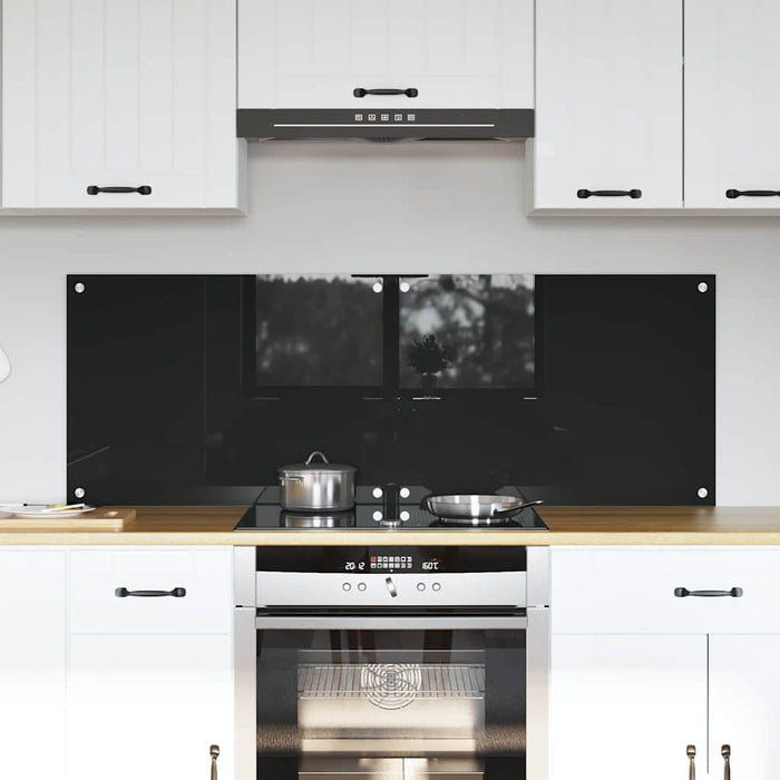 Spate de bucătărie 2 pcs Negru 70 x 50 cm sticlă securizată - WALTI WALTI