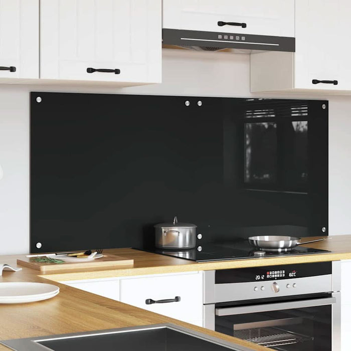 Spate de bucătărie 2 pcs Negru 70 x 60 cm sticlă securizată - WALTI WALTI