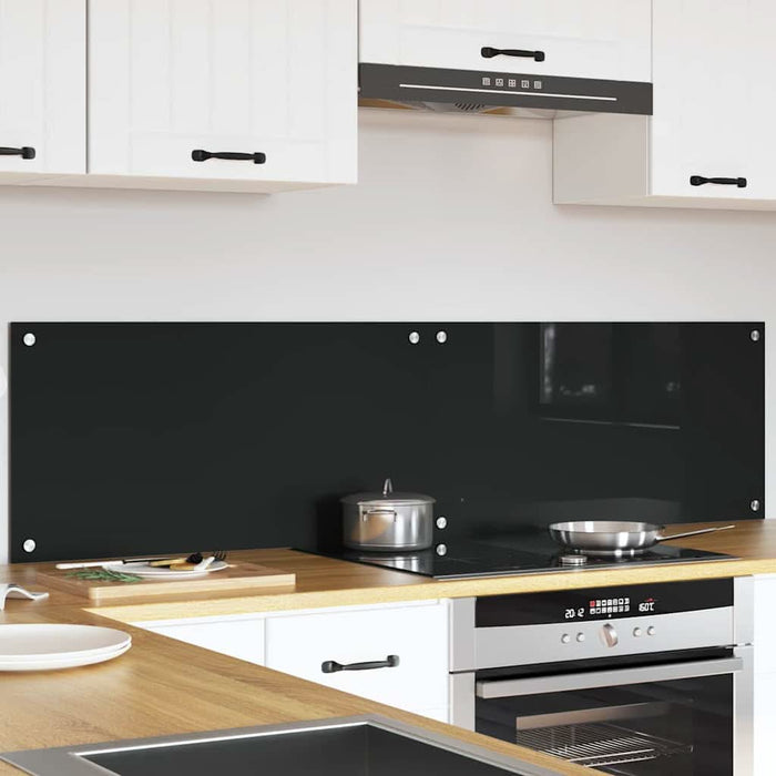 Spate de bucătărie 2 pcs Negru 80 x 40 cm sticlă securizată - WALTI WALTI