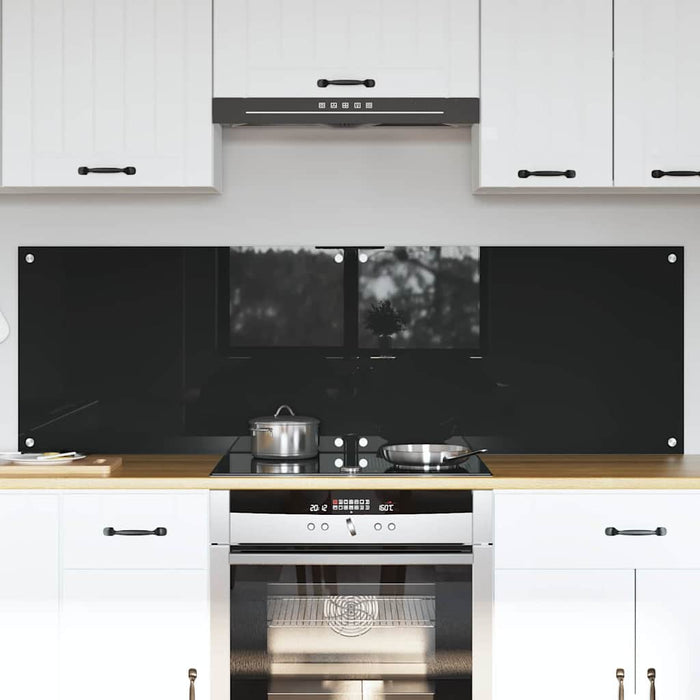 Spate de bucătărie 2 pcs Negru 80 x 50 cm sticlă securizată - WALTI WALTI