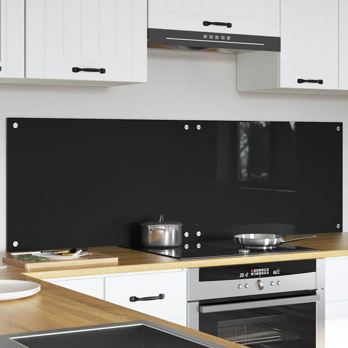 Spate de bucătărie 2 pcs Negru 80 x 50 cm sticlă securizată - WALTI WALTI