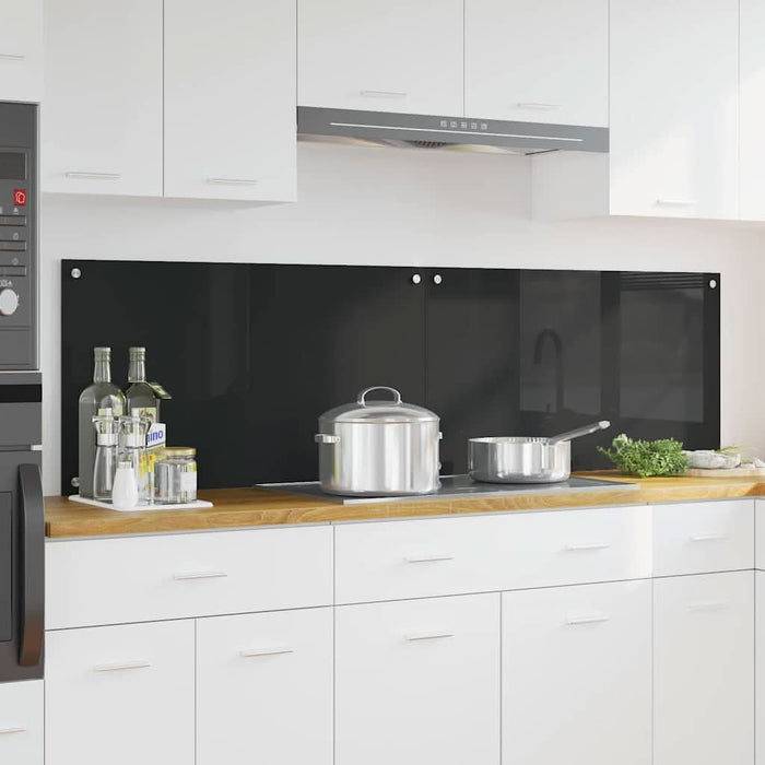 Spate de bucătărie 2 pcs Negru 90 x 50 cm sticlă securizată - WALTI WALTI