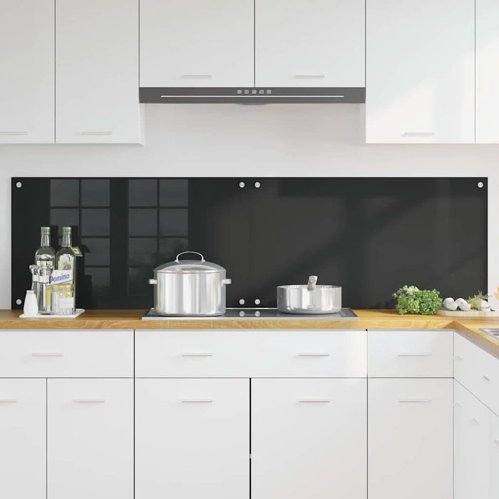 Spate de bucătărie 2 pcs Negru 90 x 50 cm sticlă securizată - WALTI WALTI