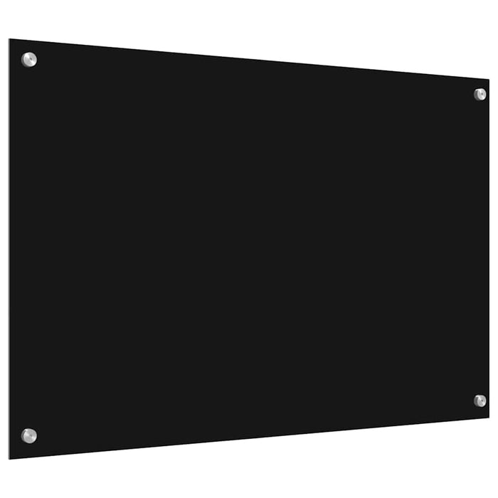Panou de bucătărie 2 pcs Negru 90 x 60 cm sticlă securizată WALTI