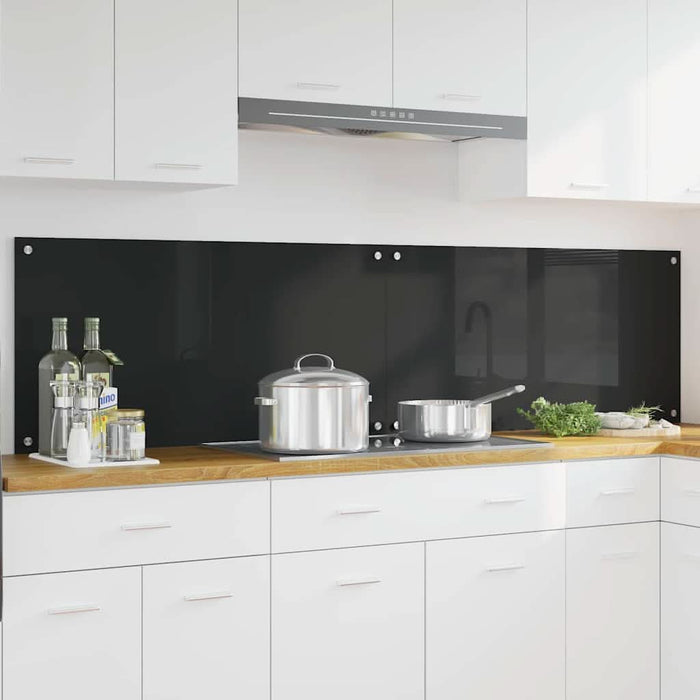 Spate de bucătărie 2 pcs Negru 100 x 50 cm sticlă securizată - WALTI WALTI