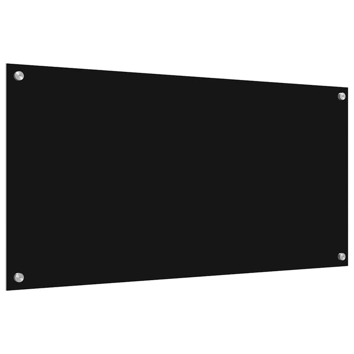 Spate de bucătărie 2 pcs Negru 100 x 50 cm sticlă securizată - WALTI WALTI