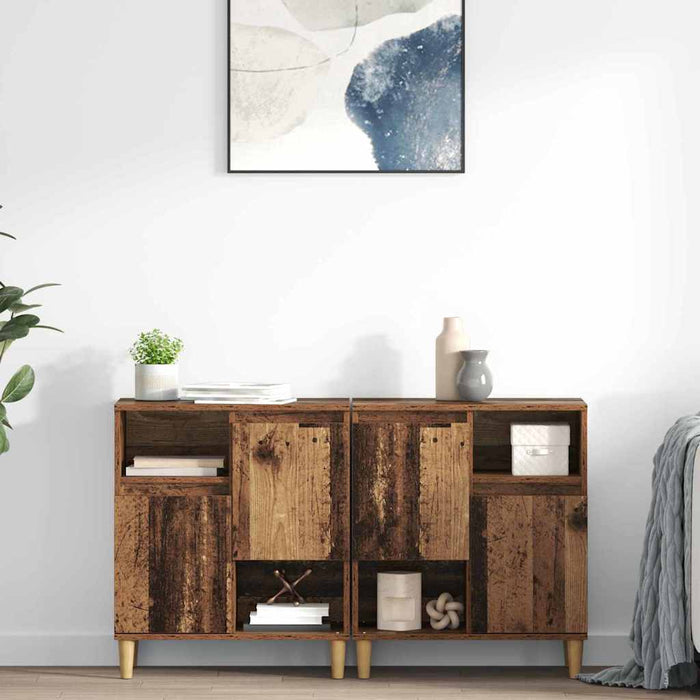 Bufeturi 2 pcs Lemn Vechi 60 x 35 x 70 cm Lemn compozit - WALTI WALTI