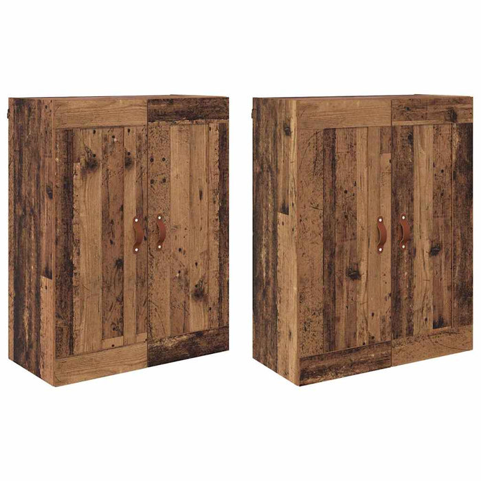 Cabinet suspendat Pe perete 2 pcs Lemn vechi 69,5 x 34 x 90 cm - WALTI WALTI