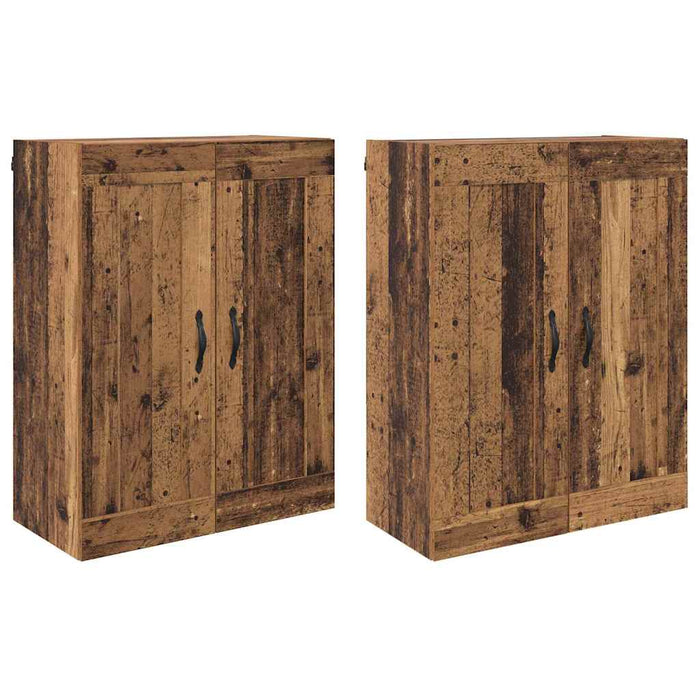 Cabinet suspendat Pe perete 2 pcs Lemn vechi 69,5 x 34 x 90 cm - WALTI WALTI