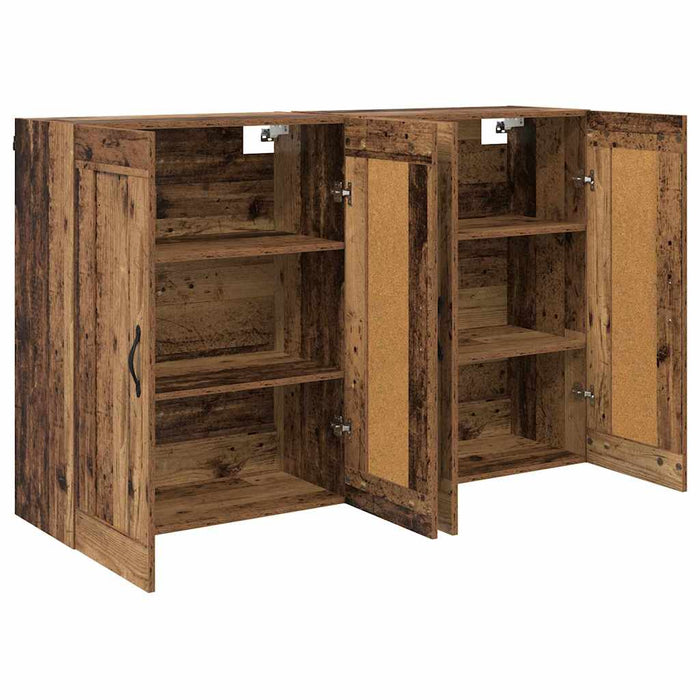 Cabinet suspendat Pe perete 2 pcs Lemn vechi 69,5 x 34 x 90 cm - WALTI WALTI