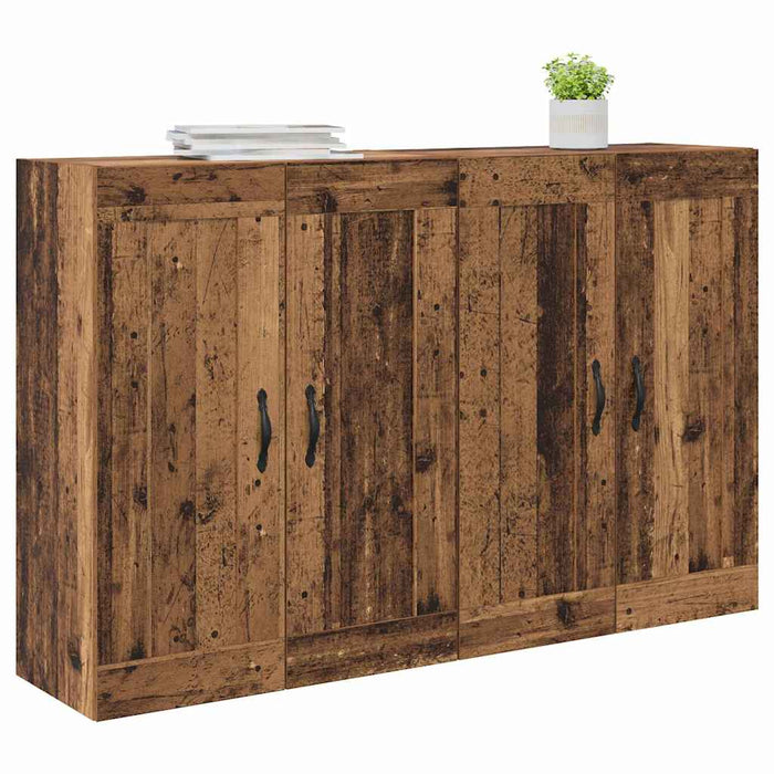 Cabinet suspendat Pe perete 2 pcs Lemn vechi 69,5 x 34 x 90 cm - WALTI WALTI