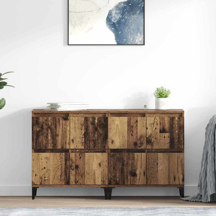 Bufeturi 2 pcs Lemn Vechi 60 x 35 x 70 cm Lemn compozit - WALTI WALTI