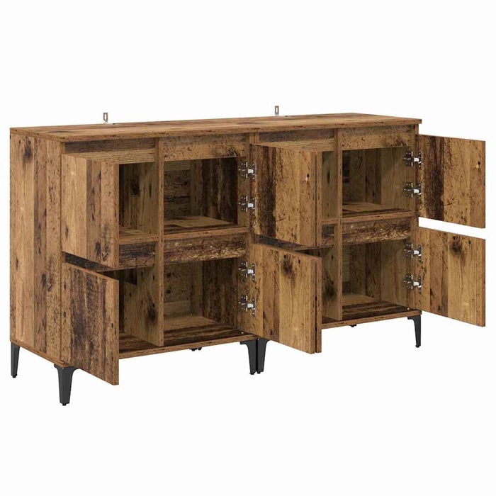 Bufeturi 2 pcs Lemn Vechi 60 x 35 x 70 cm Lemn compozit - WALTI WALTI