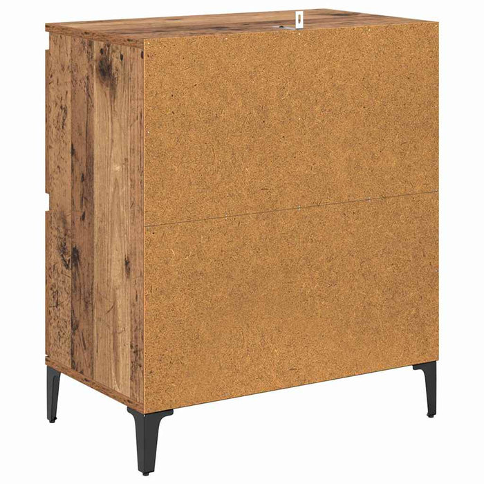 Bufeturi 2 pcs Lemn Vechi 60 x 35 x 70 cm Lemn compozit - WALTI WALTI