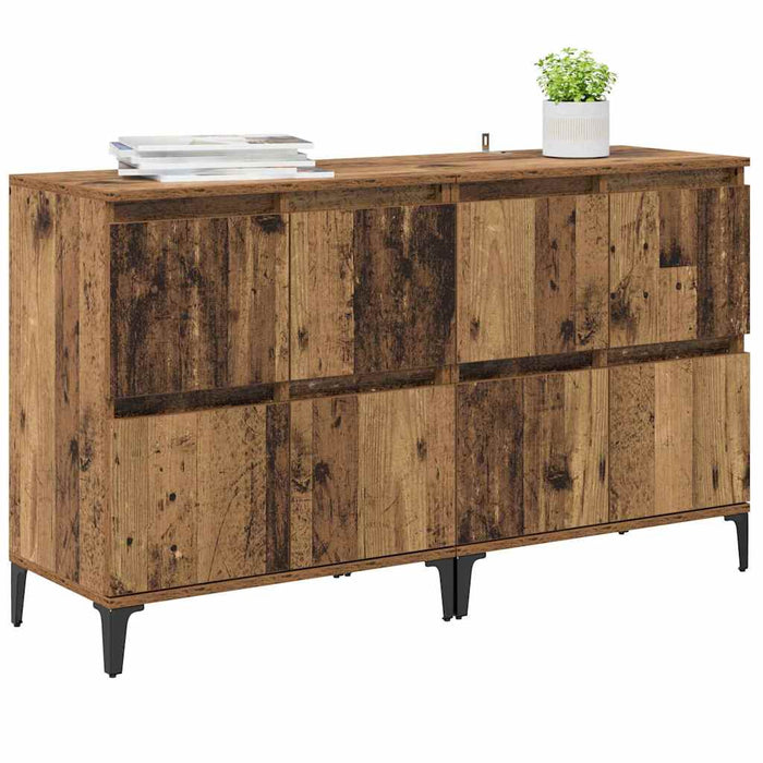 Bufeturi 2 pcs Lemn Vechi 60 x 35 x 70 cm Lemn compozit - WALTI WALTI