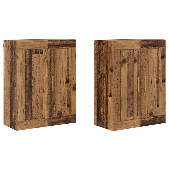 Cabinet suspendat Pe perete 2 pcs Lemn vechi 69,5 x 34 x 90 cm - WALTI WALTI