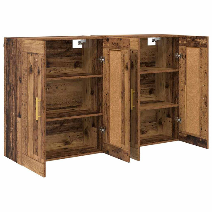 Cabinet suspendat Pe perete 2 pcs Lemn vechi 69,5 x 34 x 90 cm - WALTI WALTI