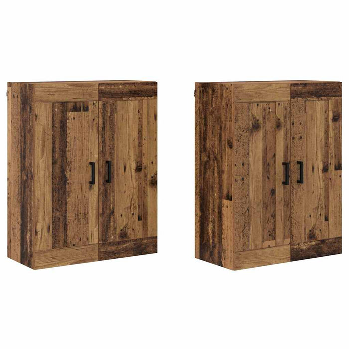 Cabinet suspendat Pe perete 2 pcs Lemn vechi 69,5 x 34 x 90 cm - WALTI WALTI