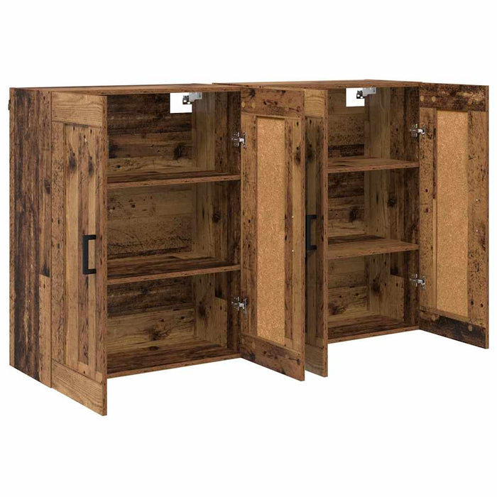 Cabinet suspendat Pe perete 2 pcs Lemn vechi 69,5 x 34 x 90 cm - WALTI WALTI
